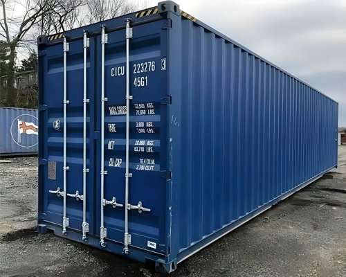 40ft One-Trip High Cube Shipping Container — 9ft 6in, CSC Plate, Lockbox (New)