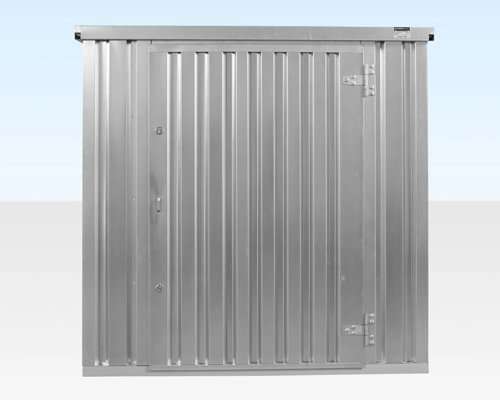 4m x 2.1m Flat Pack Container Store — Galvanised Steel, Double Lock, Lifting Eyes (New)