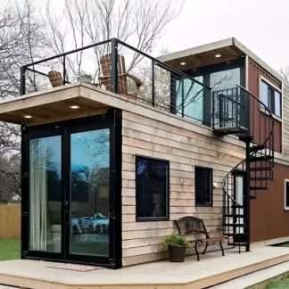2-Story Shipping Container Home with Rooftop Deck