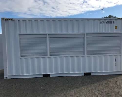 20ft High Cube Observation Container — Full Glazing, 2.5kW A/C, 400V Electrical, Rock Wool (New)