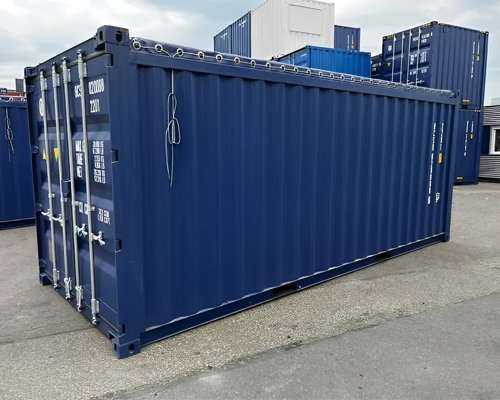 20ft One-Trip Open Top Shipping Container — Tarpaulin Cover, Removable Door Header (New)