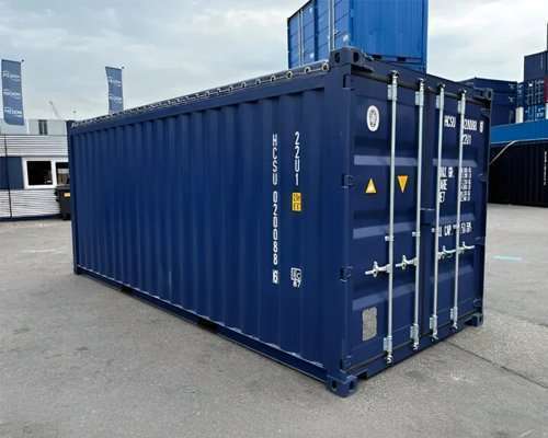 20ft One-Trip Open Top Shipping Container — Tarpaulin Cover, Removable Door Header (New)