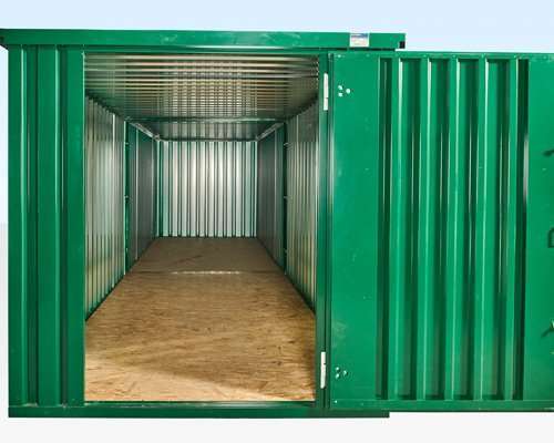 8m x 2.1m End-Linked Flat Pack Container Bundle — 2 x 4m Units + Linking Kit, Green Powder-Coated (New)