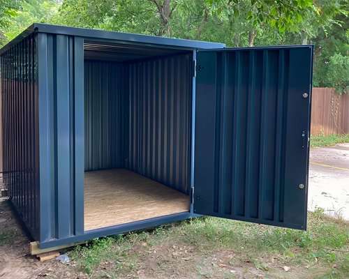 4m x 2.1m Powder-Coated Flat Pack Container Store — Double Lock, Choice of Colour (New)