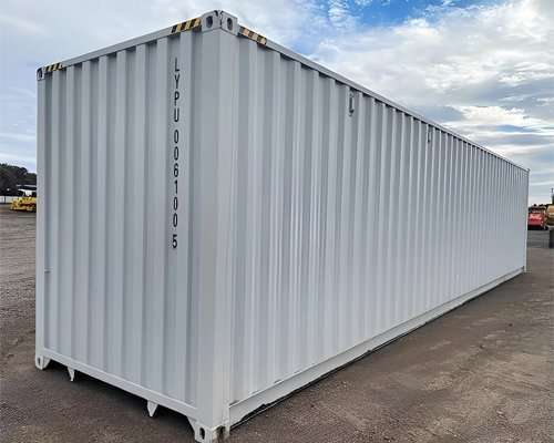 40ft High Cube Shipping Container — 2 Side Doors + Rear Double Doors, COR-TEN Steel (New)