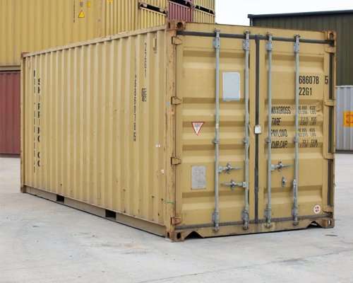 20ft Used Standard Shipping Container — Wind & Watertight, COR-TEN Steel (Used)
