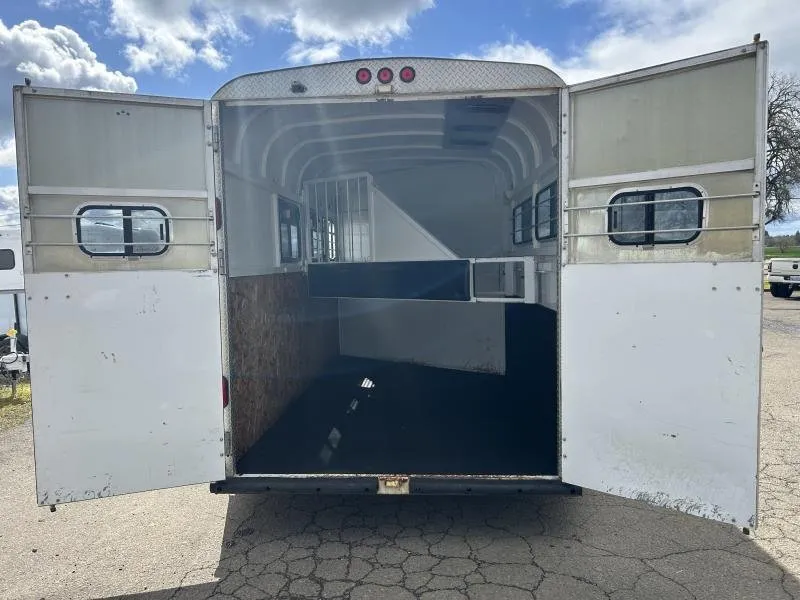 2000 Morgan Built 3 Horse Bumper Pull Trailer with Carpeted Tack Room — view 12