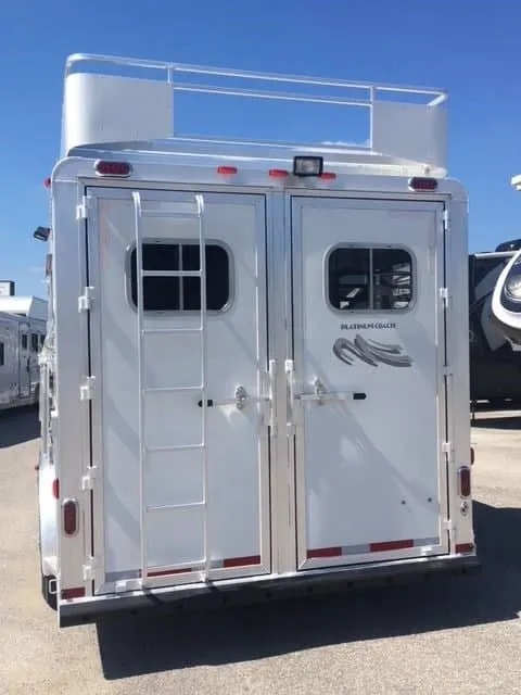 2018 Platinum Coach 3 Horse Bumper Pull with Mangers and Rear Tack — view 13