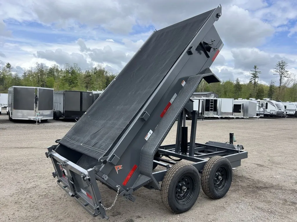 2024 RawMaxx 5x10 7K Powder Coated Dump Trailer with Tarp Kit — view 11