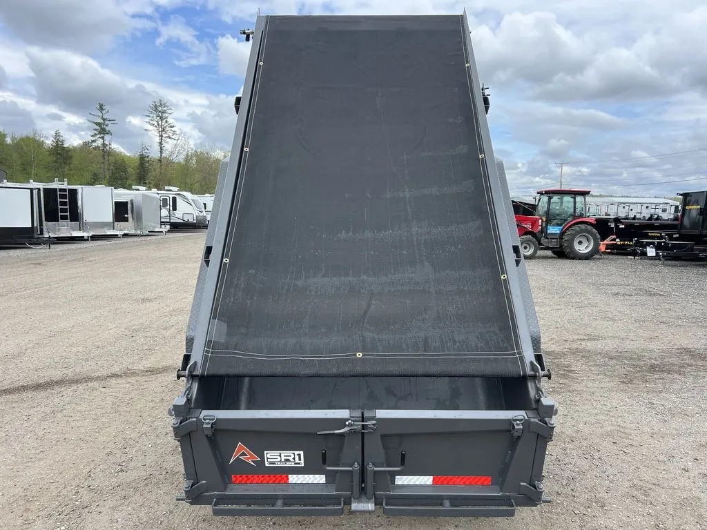 2024 RawMaxx 5x10 7K Powder Coated Dump Trailer with Tarp Kit — view 12