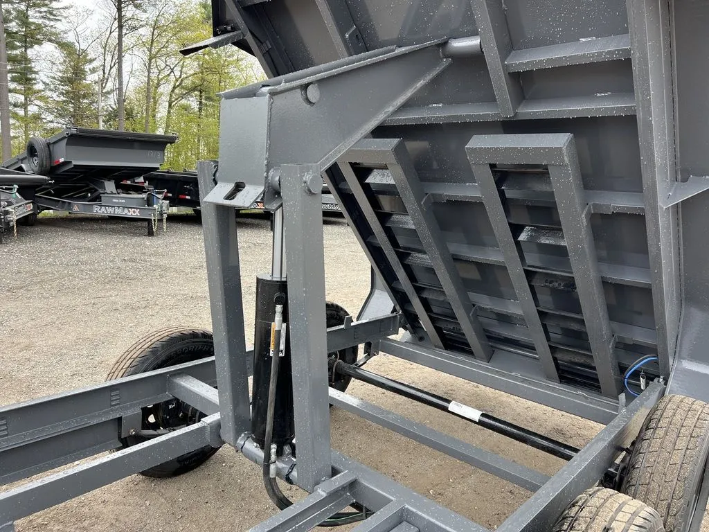 2024 RawMaxx 5x10 7K Powder Coated Dump Trailer with Tarp Kit — view 14