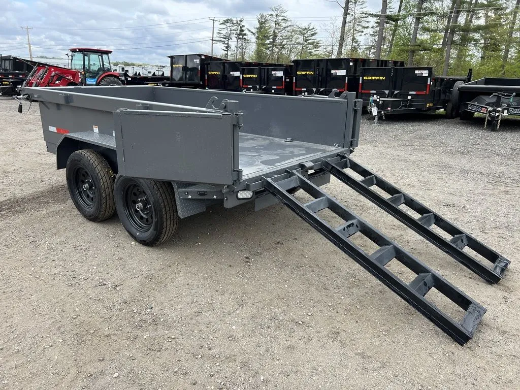 2024 RawMaxx 5x10 7K Powder Coated Dump Trailer with Tarp Kit — view 18