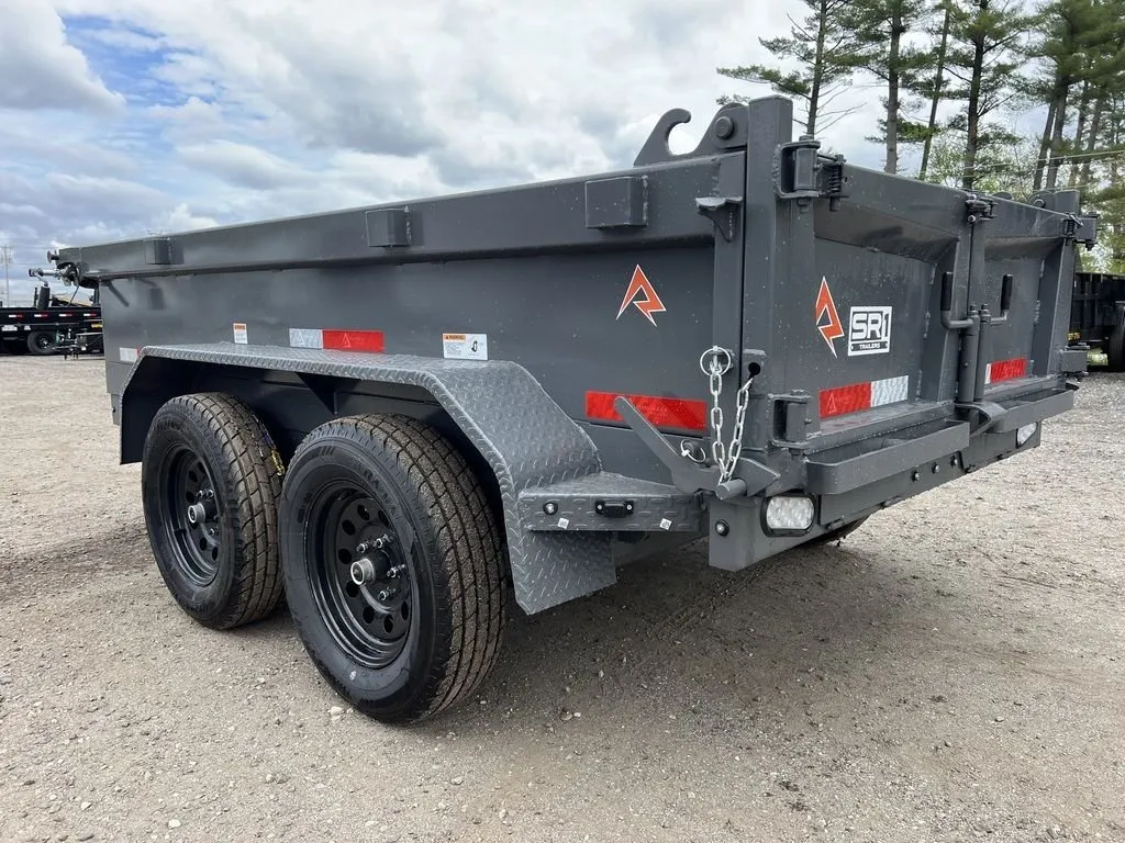 2024 RawMaxx 5x10 7K Powder Coated Dump Trailer with Tarp Kit — view 2