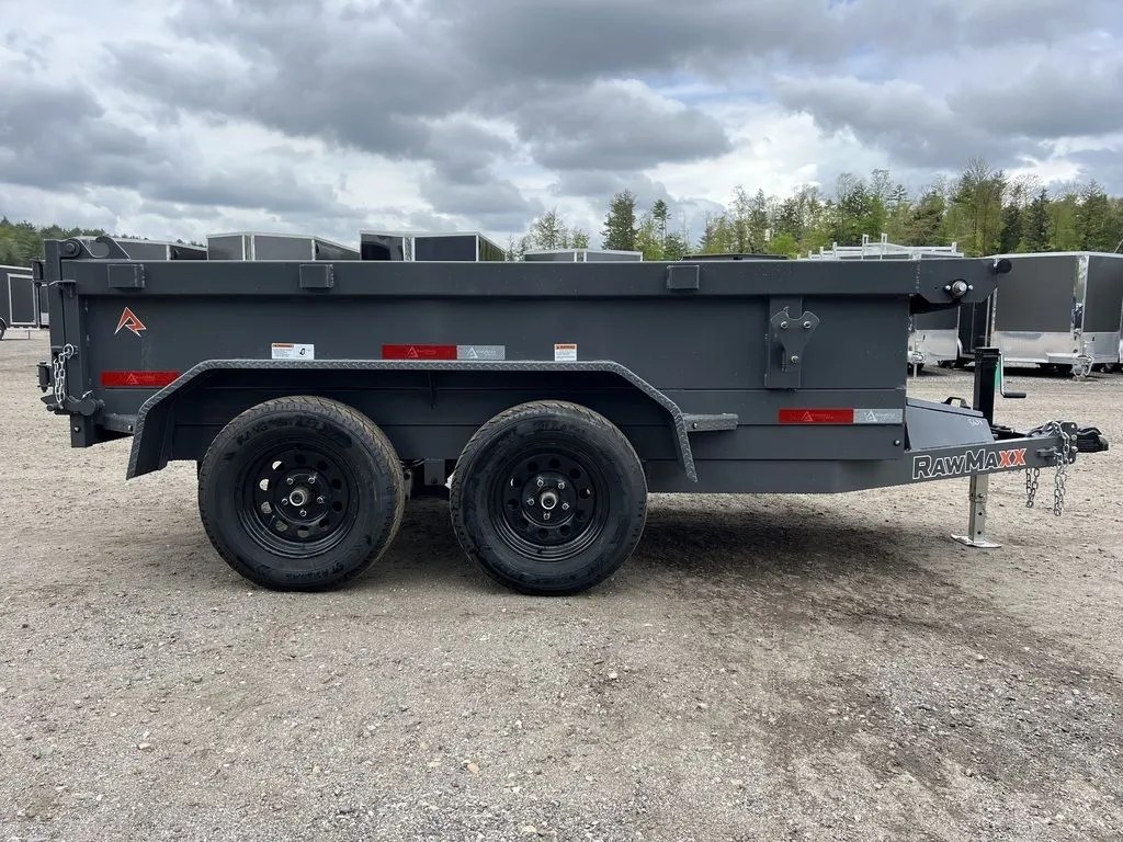 2024 RawMaxx 5x10 7K Powder Coated Dump Trailer with Tarp Kit — view 21
