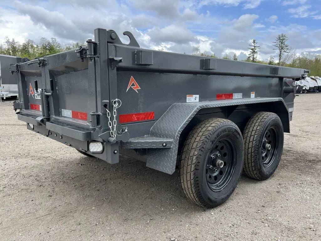 2024 RawMaxx 5x10 7K Powder Coated Dump Trailer with Tarp Kit — view 22