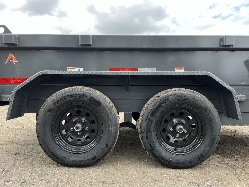 2024 RawMaxx 5x10 7K Powder Coated Dump Trailer with Tarp Kit — view 6