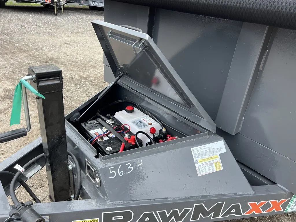 2024 RawMaxx 5x10 7K Powder Coated Dump Trailer with Tarp Kit — view 7